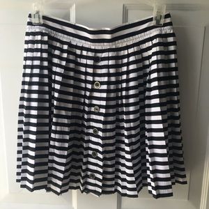 Black and white stripe skirt